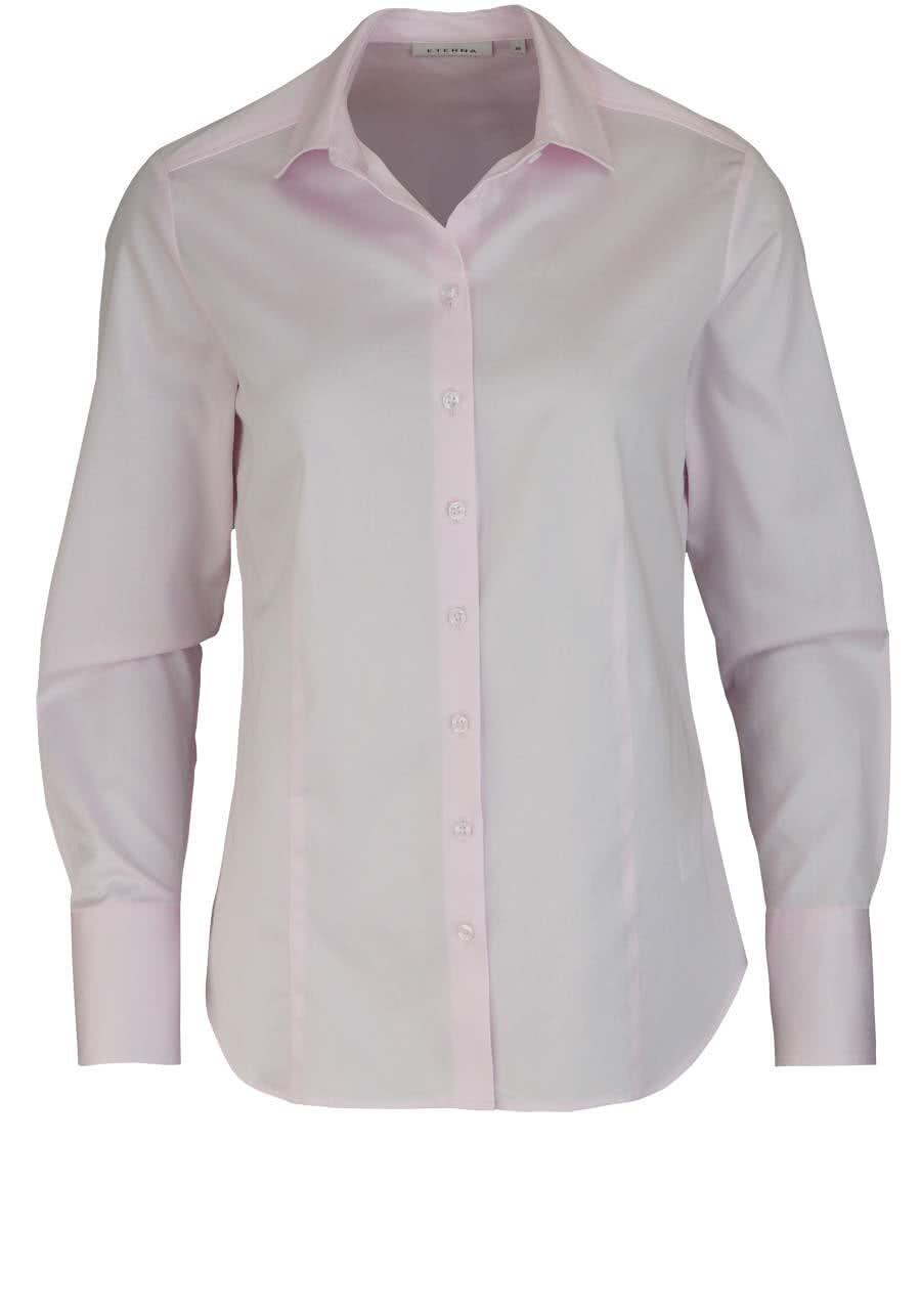 Produktbild f�r 'ETERNA Regular Bluse Langarm Hemdenkragen Schulterpasse rosa'