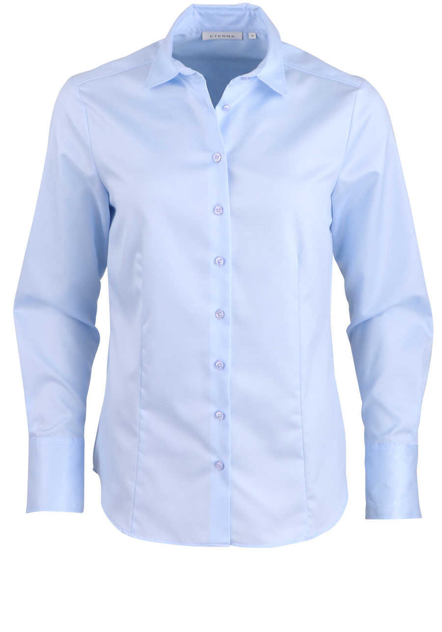 Produktbild f�r 'ETERNA Regular Bluse Langarm Hemdkragen Blickdicht aqua'