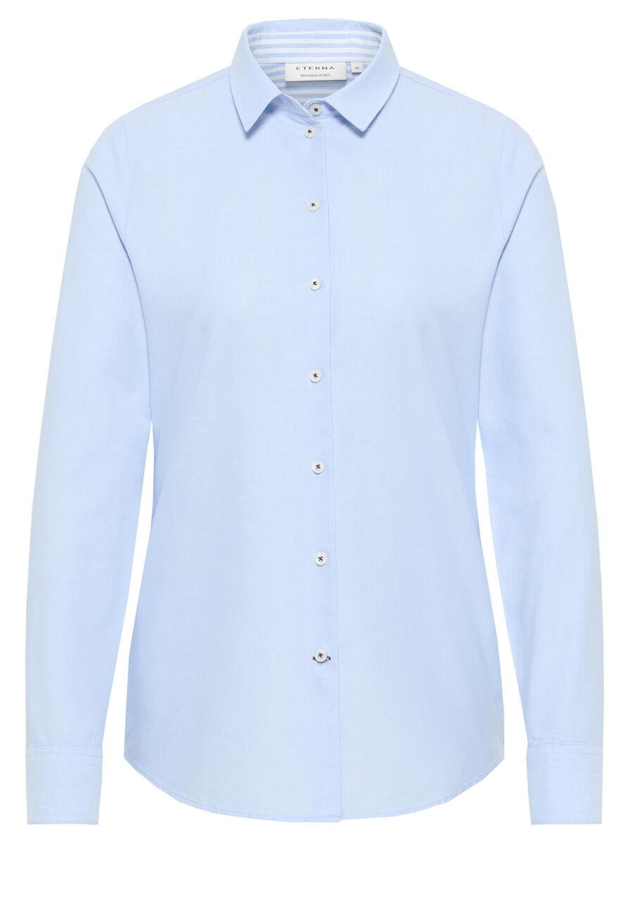 Produktbild f�r 'ETERNA Regular Bluse Langarm Hemdkragen Oxford hellblau'