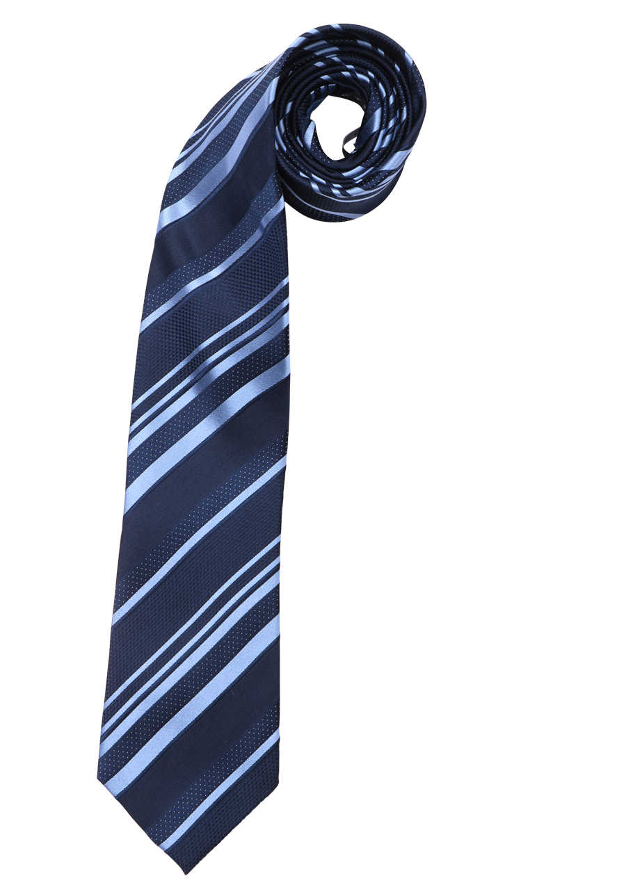 ETERNA Seidenkrawatte breite 7,5 cm Streifen blau | Breite Krawatten