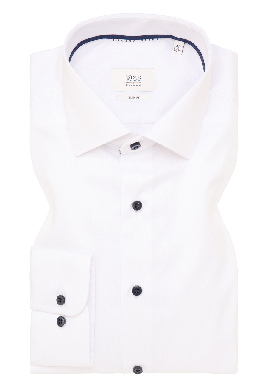 Produktbild f�r 'ETERNA Slim Fit 1863 Hemd Langarm New Kent Kragen wei�'