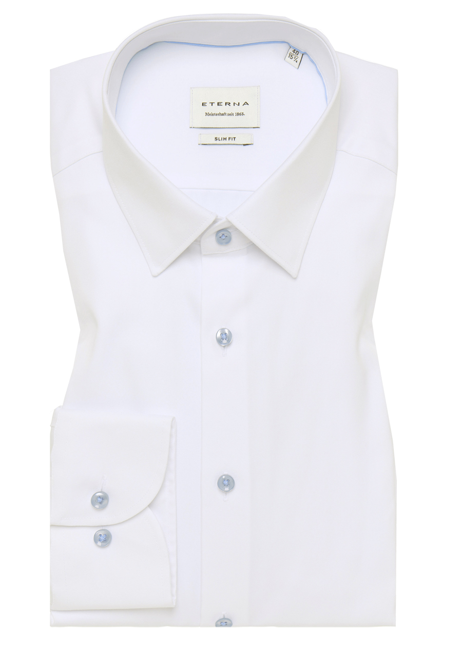 Produktbild f�r 'ETERNA Slim Fit Cover Hemd Langarm New Kent Kragen Feintwill haut'
