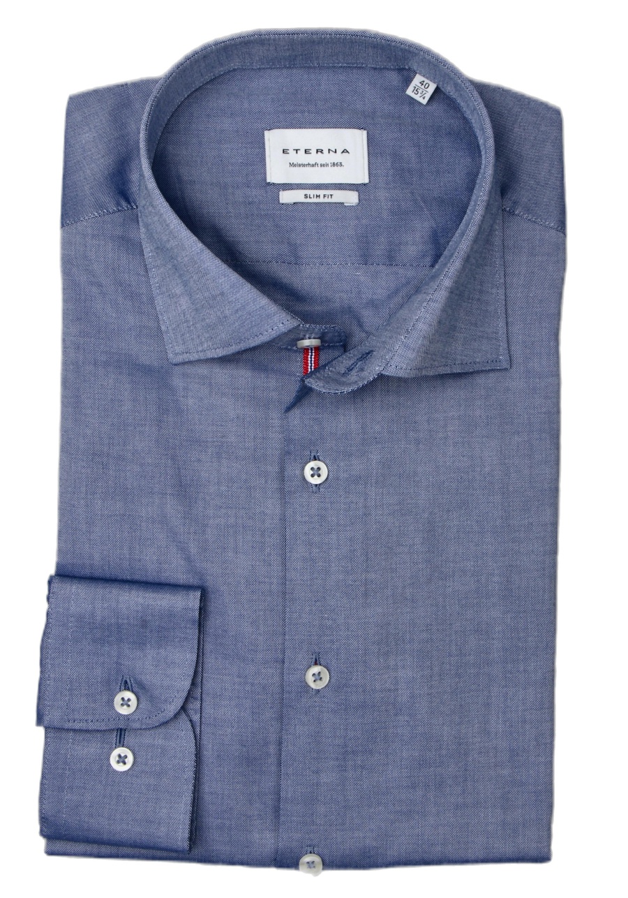 Produktbild fr 'ETERNA Slim Fit Hemd Langarm New Kent Kragen Oxford hellblau'