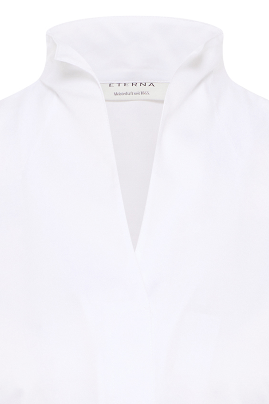 ETERNA Regular Fit Bluse Langarm Kelchkragen bügelleicht weiß | Blusenkleider