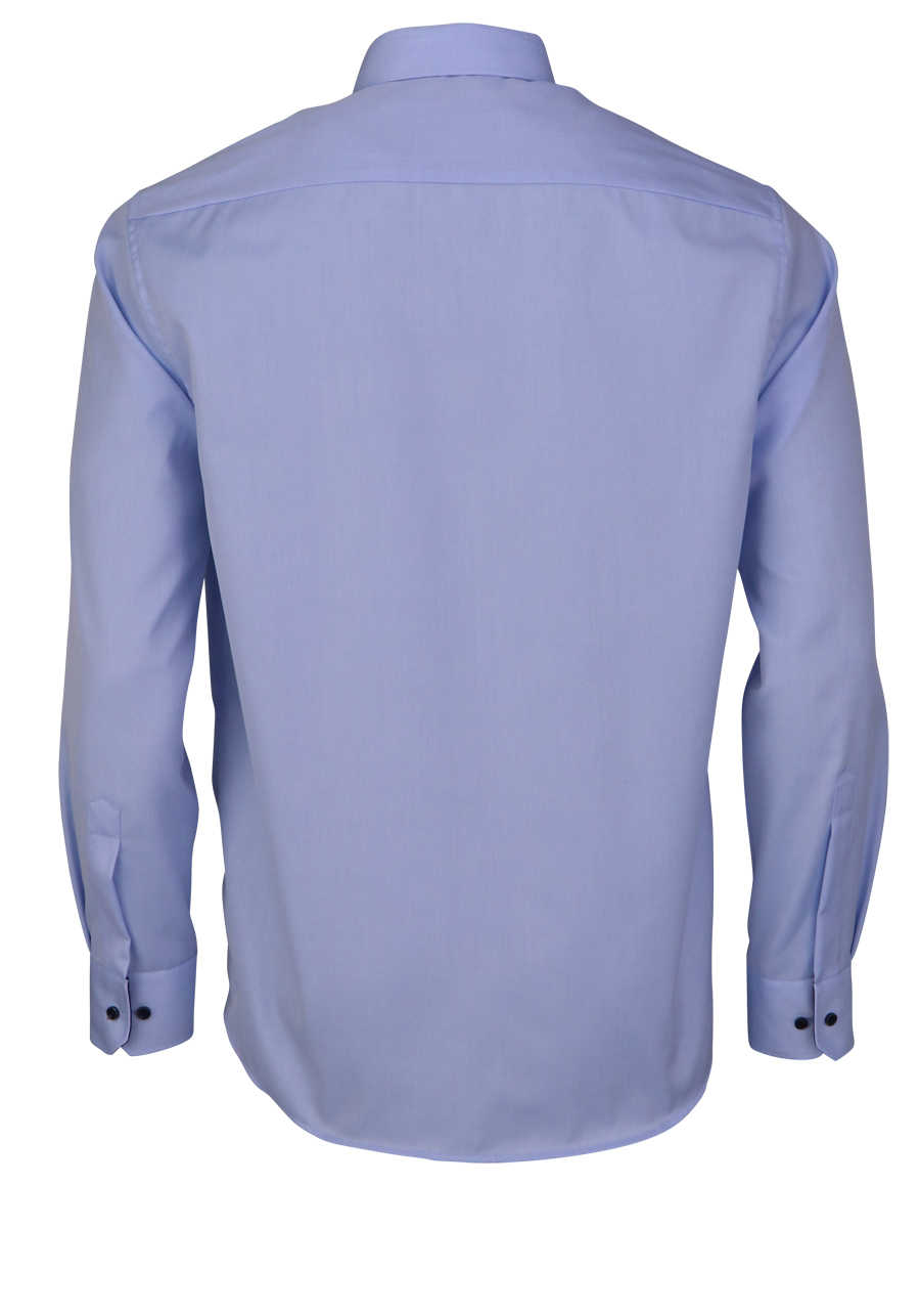 ETERNA Comfort Fit Cover Hemd Langarm Haifischkragen Blickdicht blau