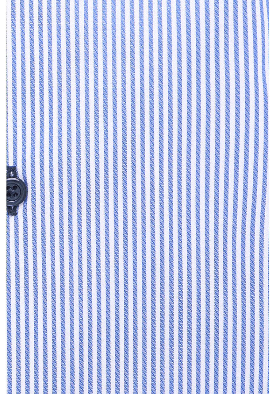 Produktbild fr 'ETERNA Modern Fit Hemd Langarm New Kent Kragen Streifen mittelblau'