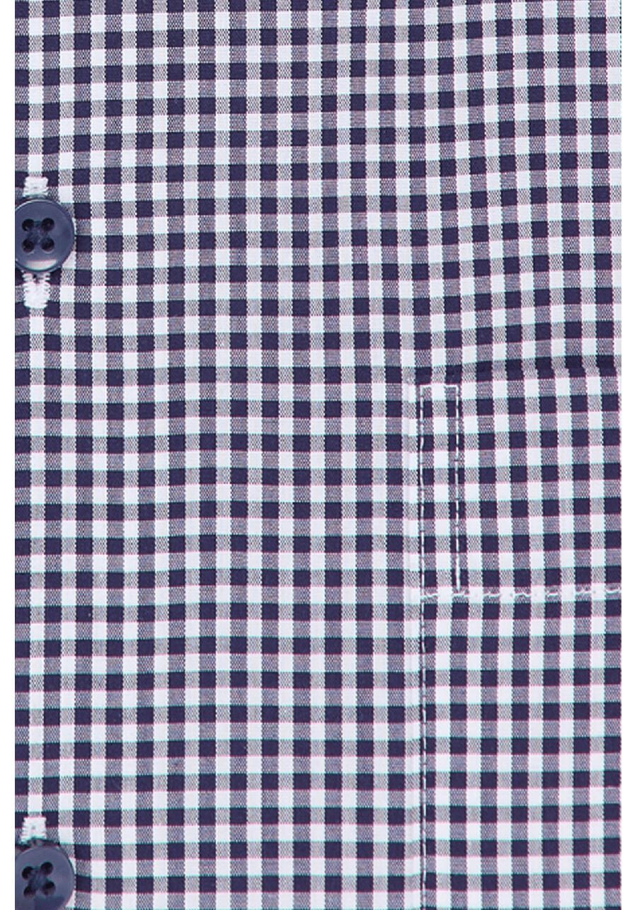 Produktbild fr 'ETERNA Comfort Fit Hemd Langarm Button Down Kragen Karo navy'