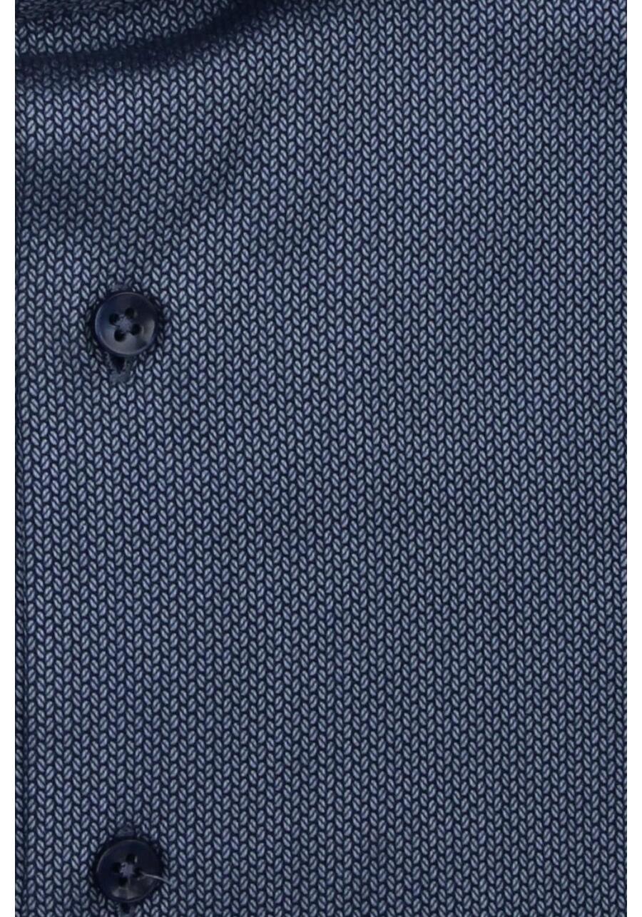 Produktbild fr 'ETERNA Modern Fit Hemd super langer Arm Haifischkragen Muster blau'