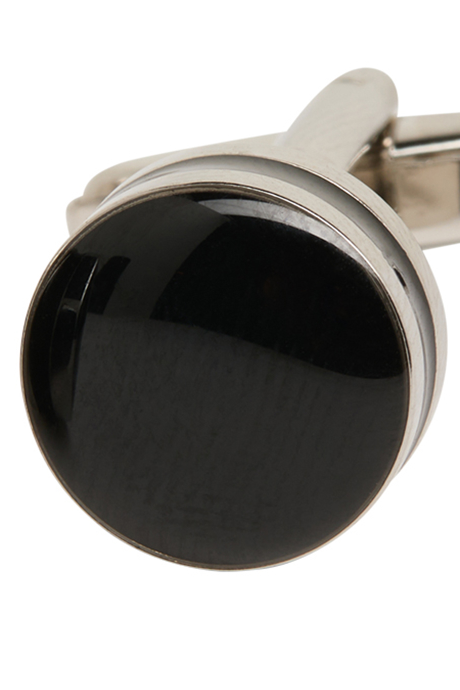 silber/schwarz Optik ETERNA runde Manschettenknopf