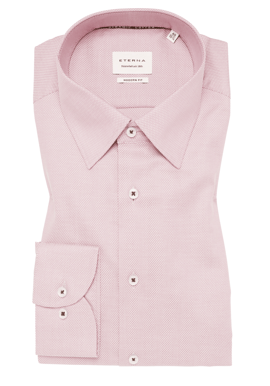 Produktbild f�r 'ETERNA Modern Fit Dynamic Cotton Hemd Langarm Struktur rosa'