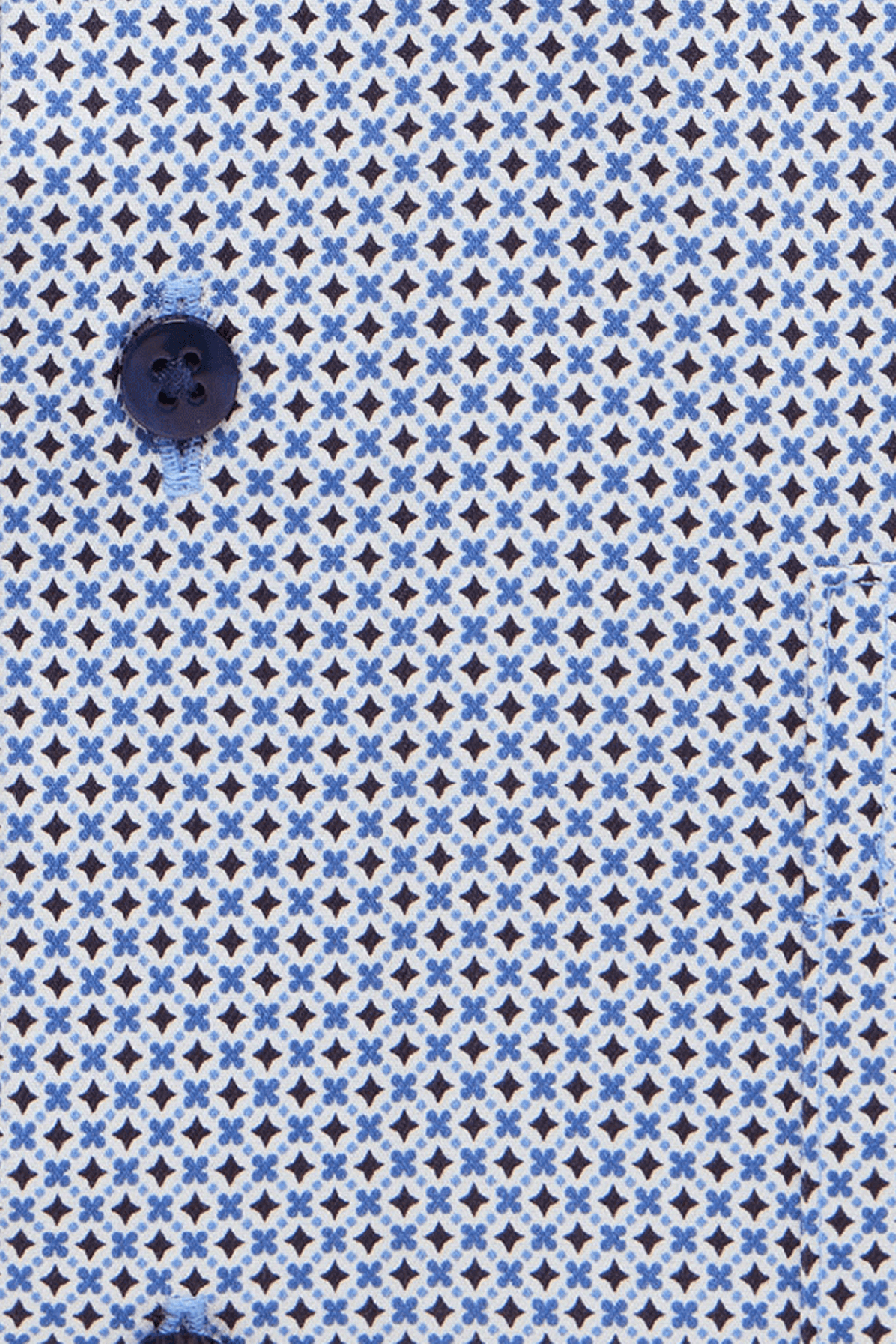 Produktbild f�r 'ETERNA Modern Fit Dynamic Cotton Hemd extra langer Arm Muster blau'