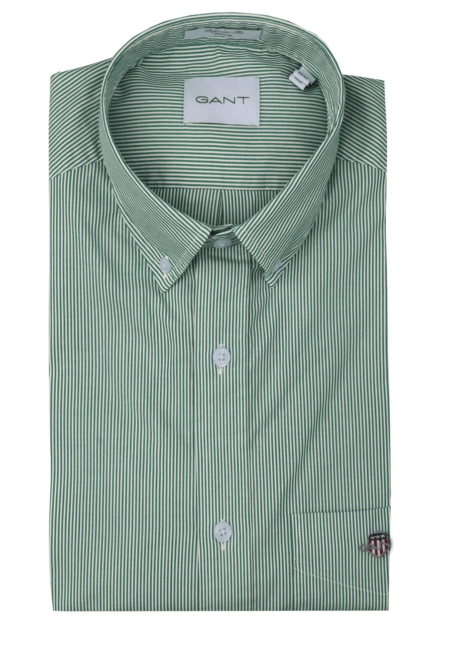 Produktbild f�r 'GANT Regular Hemd Langarm Button Down Kragen Streifen gr�n'