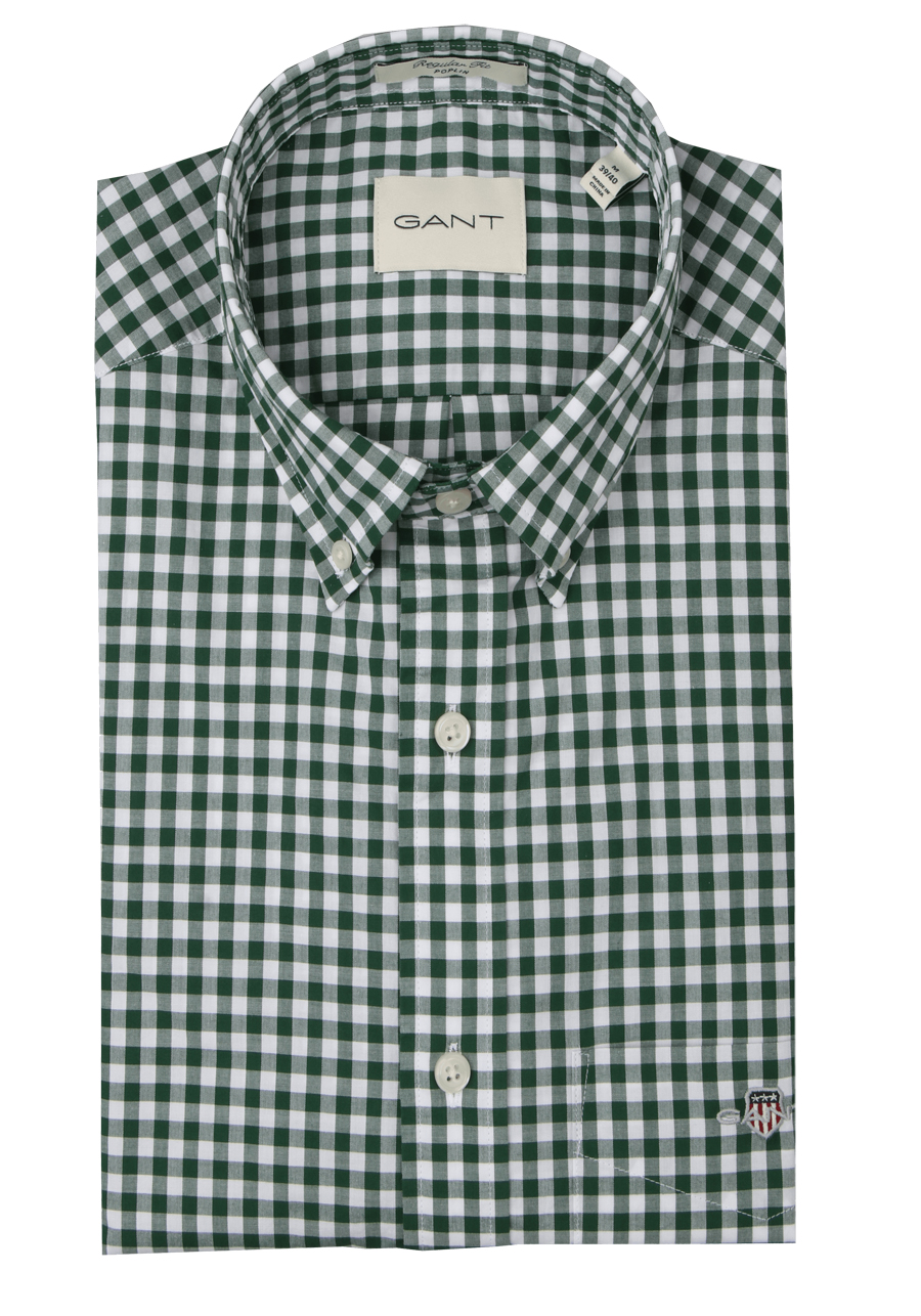 Produktbild f�r 'GANT Regular Hemd Langarm Button Down Kragen Karo gr�n'