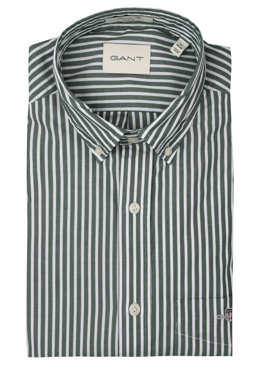 Produktbild f�r 'GANT Regular Hemd Langarm Button Down Kragen Streifen gr�n'