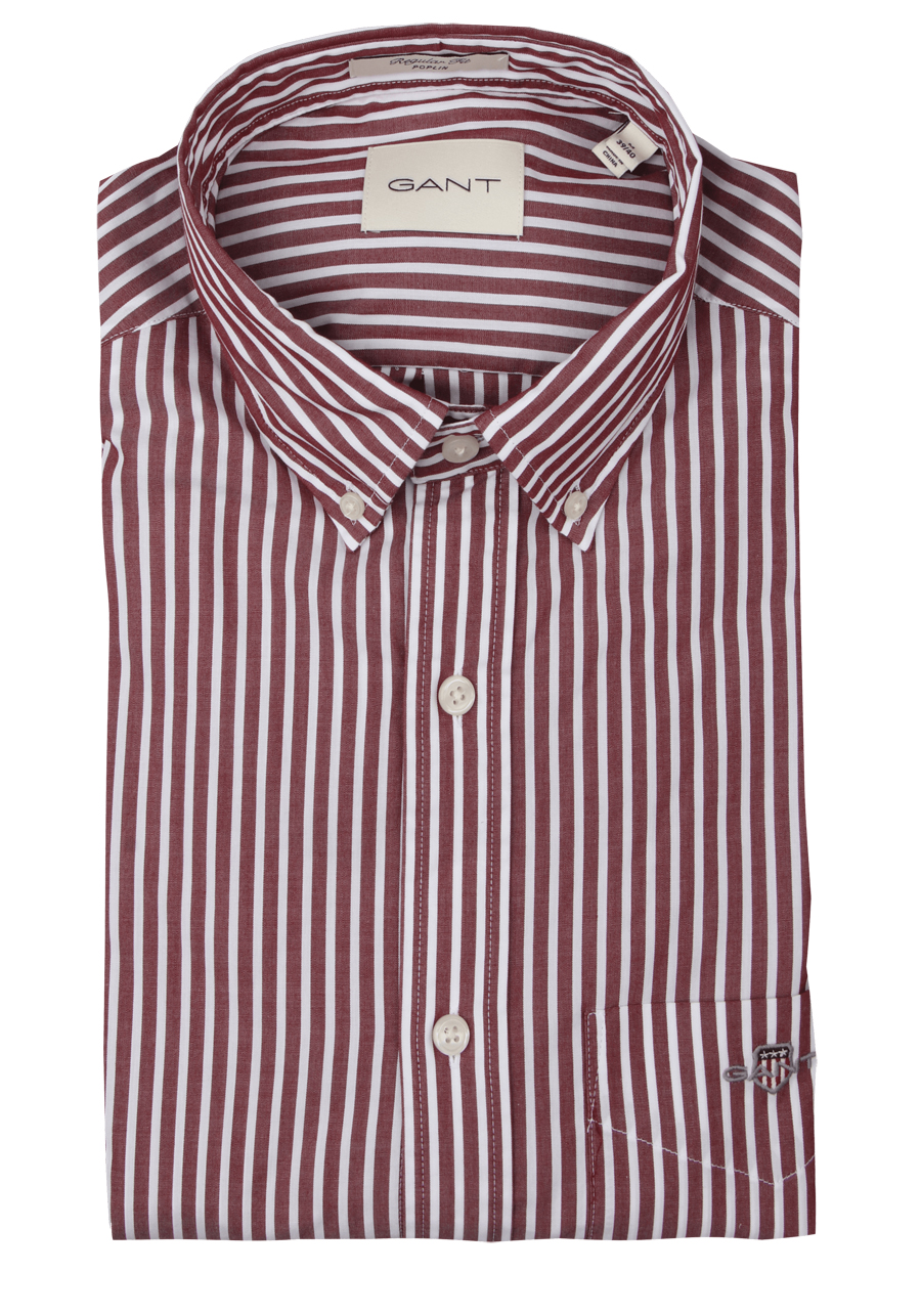 Produktbild f�r 'GANT Regular Hemd Langarm Button Down Kragen Streifen rot'