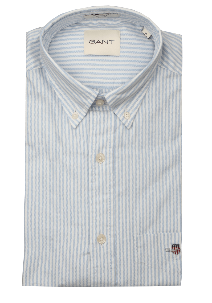 Produktbild f�r 'GANT Regular Hemd Langarm Button Down Kragen Oxford Streifen hellblau'