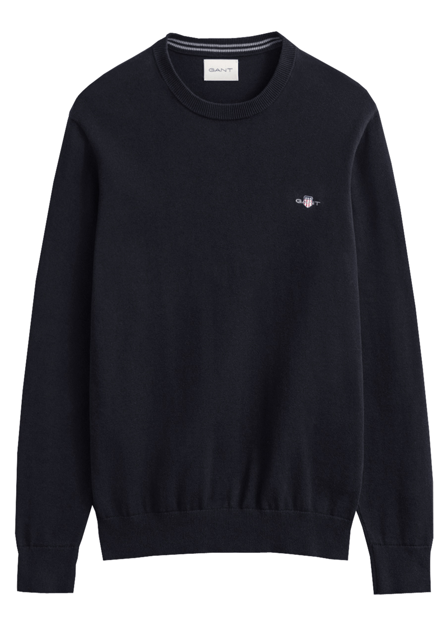 Produktbild f�r 'GANT Regular Pullover Langarm Rundhalsausschnitt Strick nachtblau'