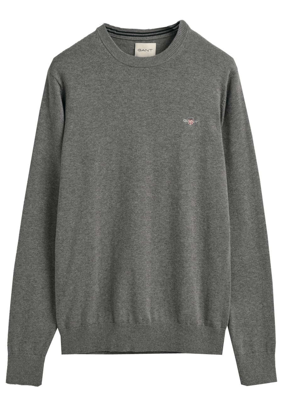 Produktbild f�r 'GANT Regular Pullover Langarm Rundhalsausschnitt Strick grau'