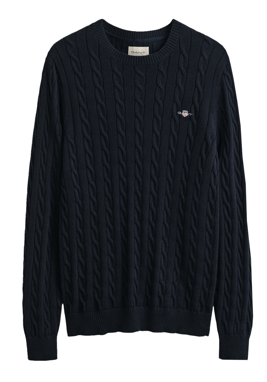 Produktbild f�r 'GANT Pullover Langarm Rundhals Strick nachtblau'