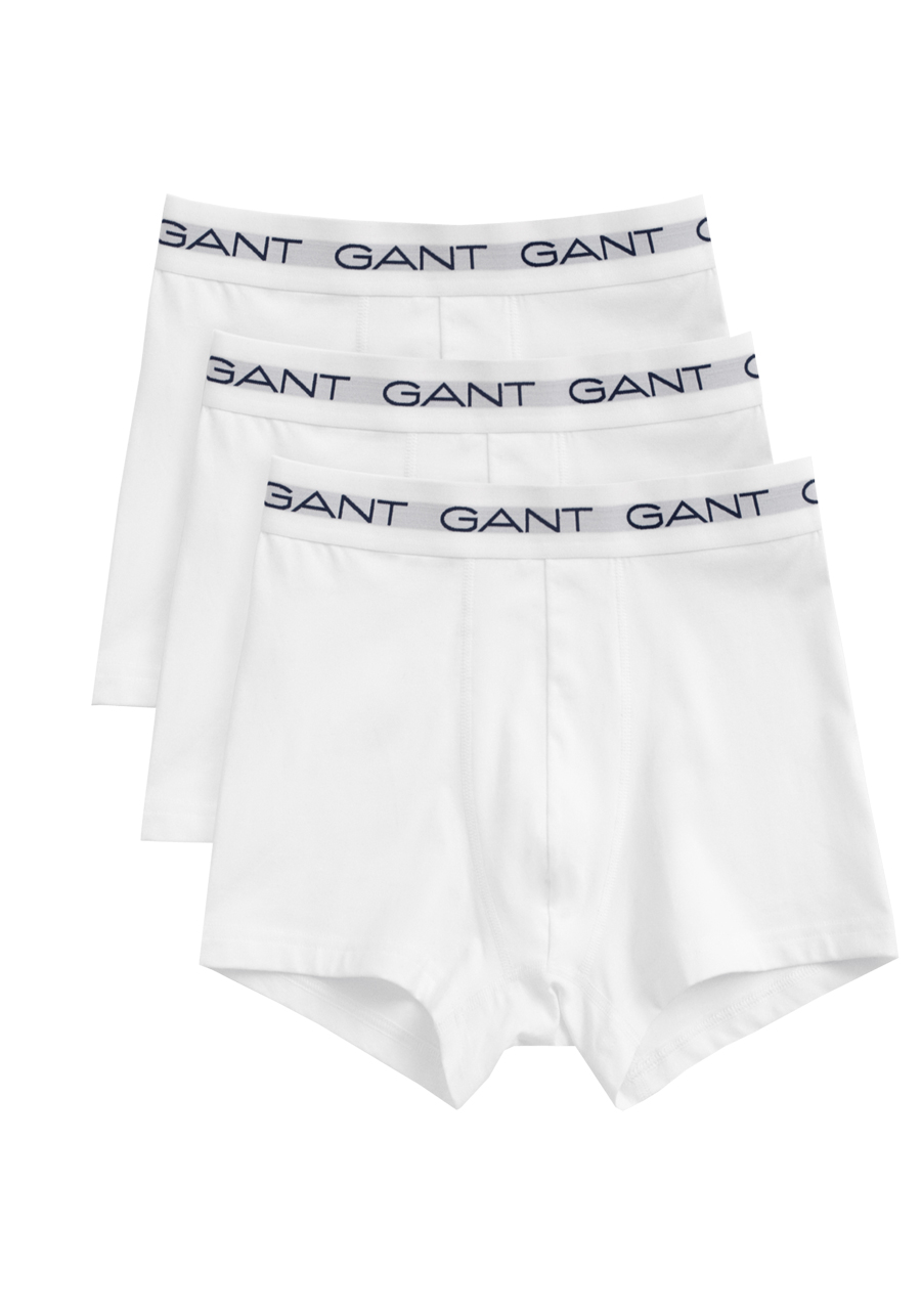 Produktbild fr 'GANT Boxershorts Gummibund mit Logoschriftzug 3er Pack wei'