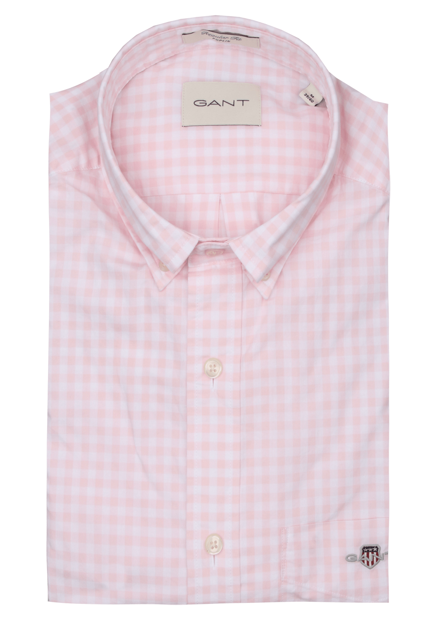 Produktbild fr 'GANT Regular Hemd Langarm Button Down Kragen Karo rosa'