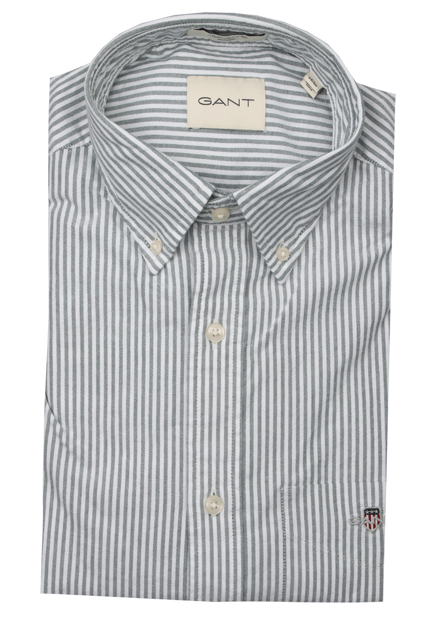 Produktbild f�r 'GANT Regular Hemd Langarm Button Down Kragen Oxford Streifen gr�n'