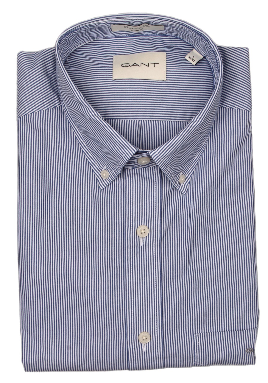 Produktbild fr 'GANT Regular Hemd Langarm Button Down Kragen Streifen blau'