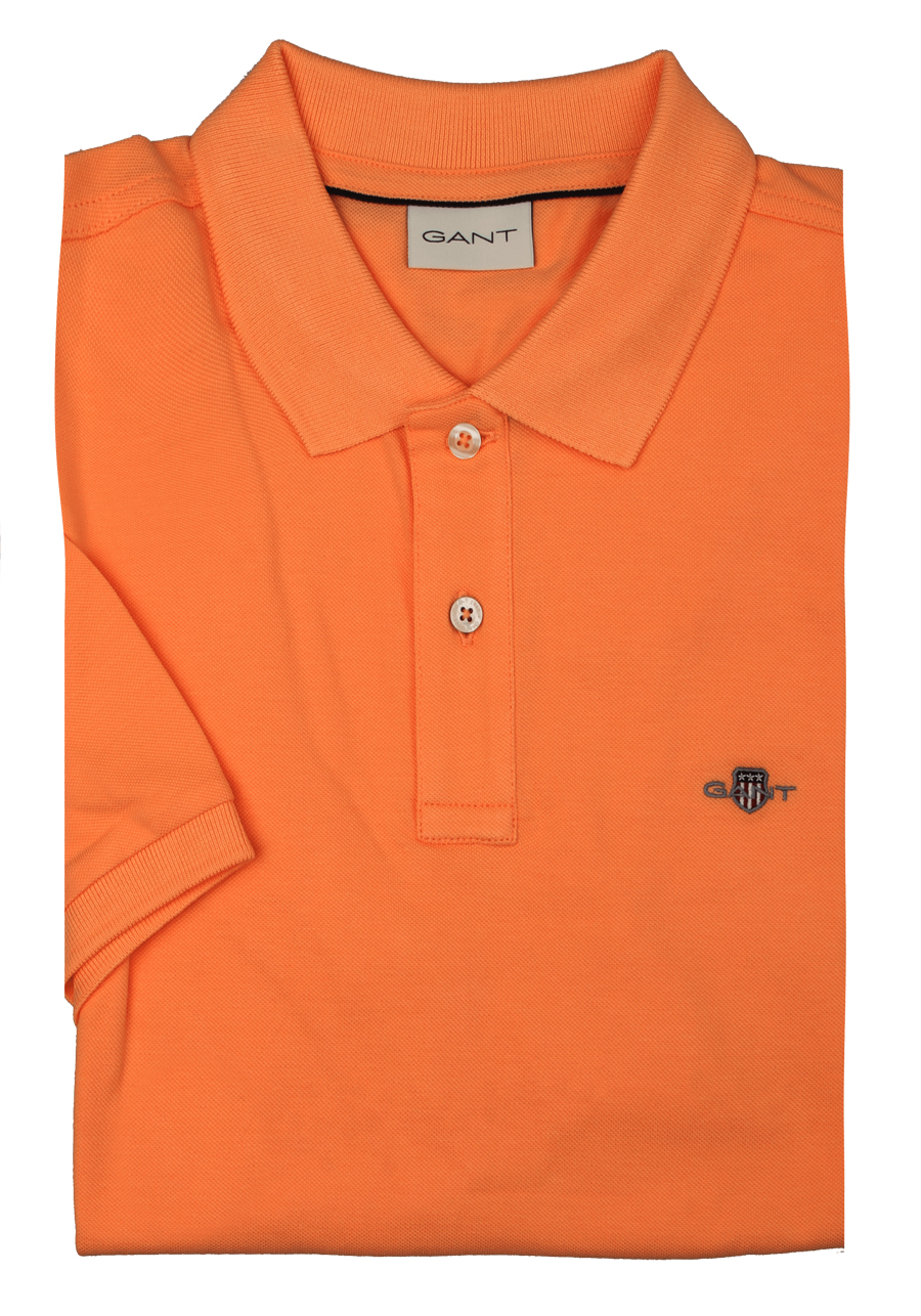 Produktbild fr 'GANT Regular Polo Halbarm geknpfter Polokragen Pique orange'