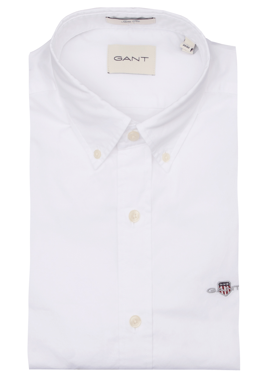 Produktbild fr 'GANT Slim Hemd Langarm Button Down Kragen Oxford wei'