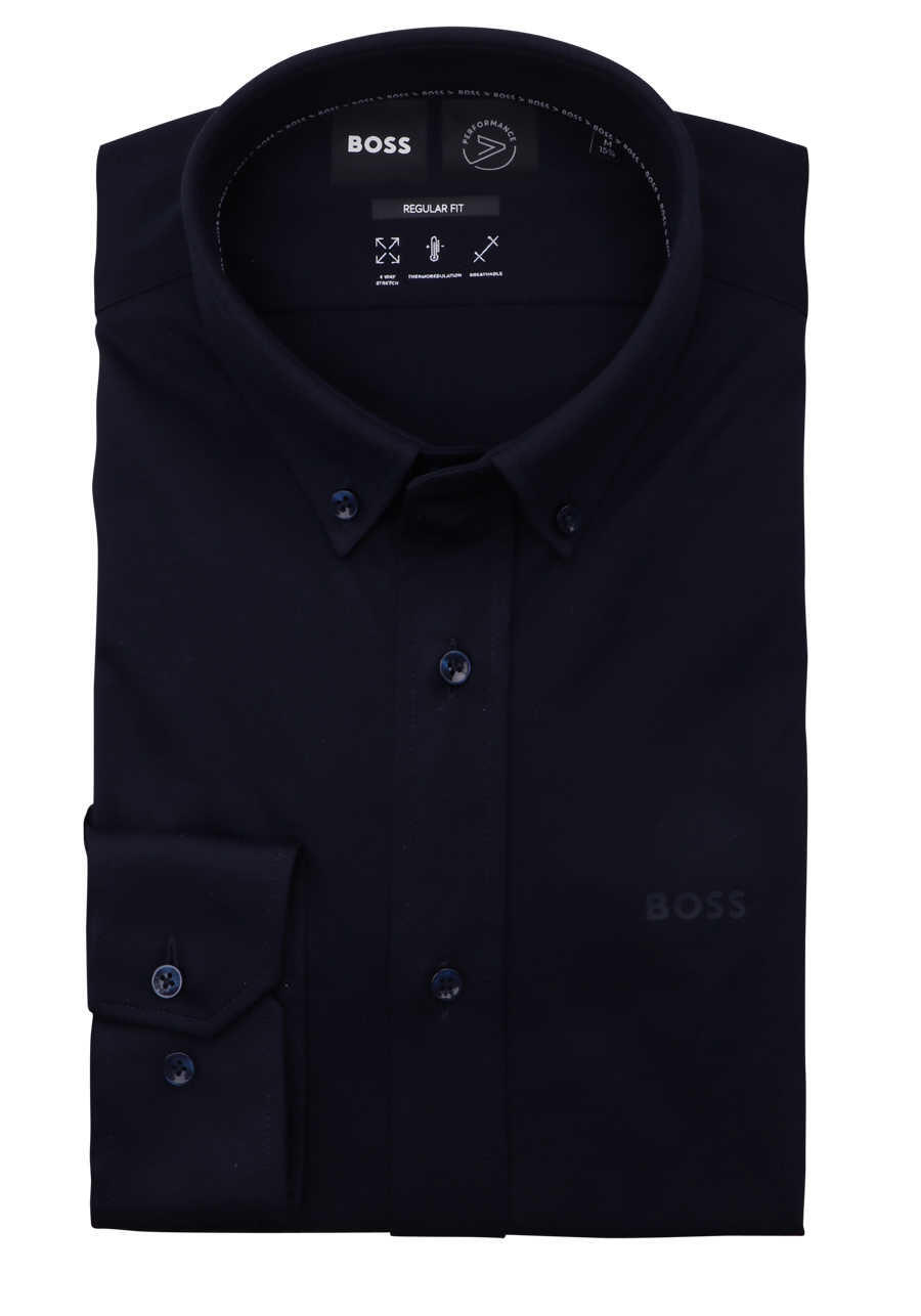 Produktbild fr 'BOSS Regular Fit Hemd P-JOE-BD-C1-222 Langarm Button Down Kragen navy'