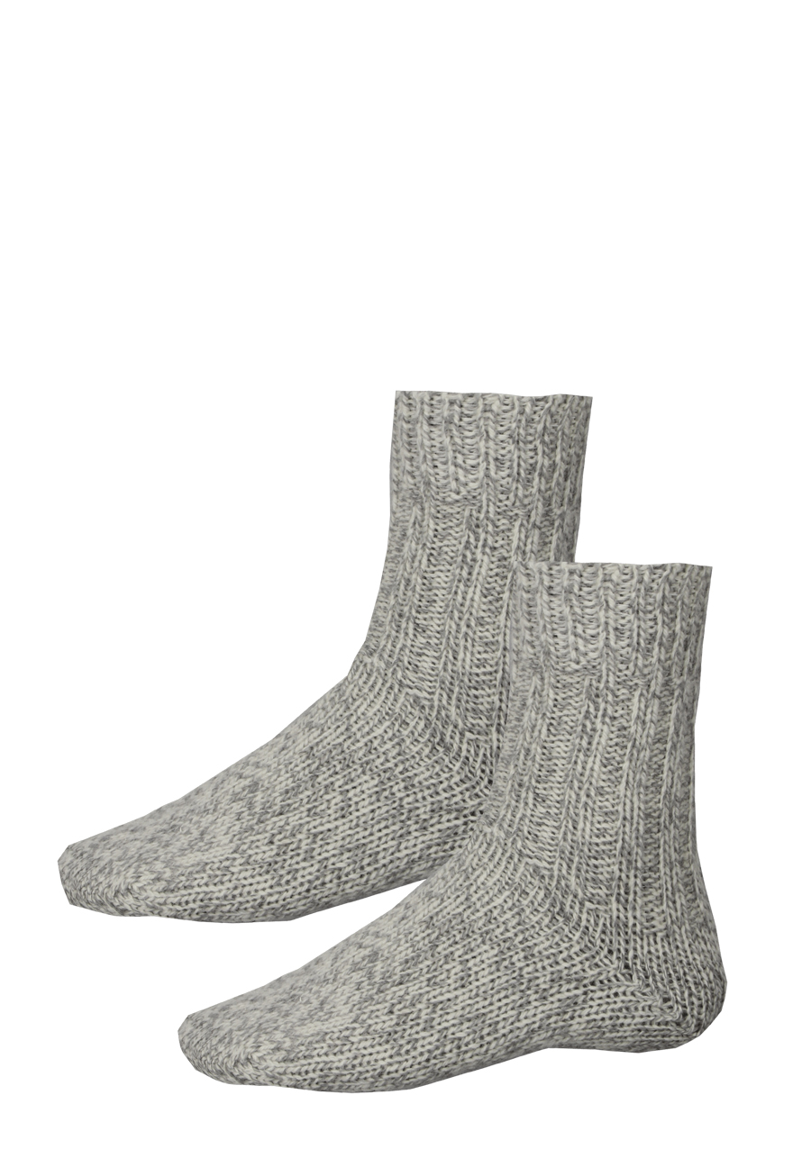 Produktbild f�r 'HIRSCH NATUR Norwegersocken Schurwolle Strick grau'