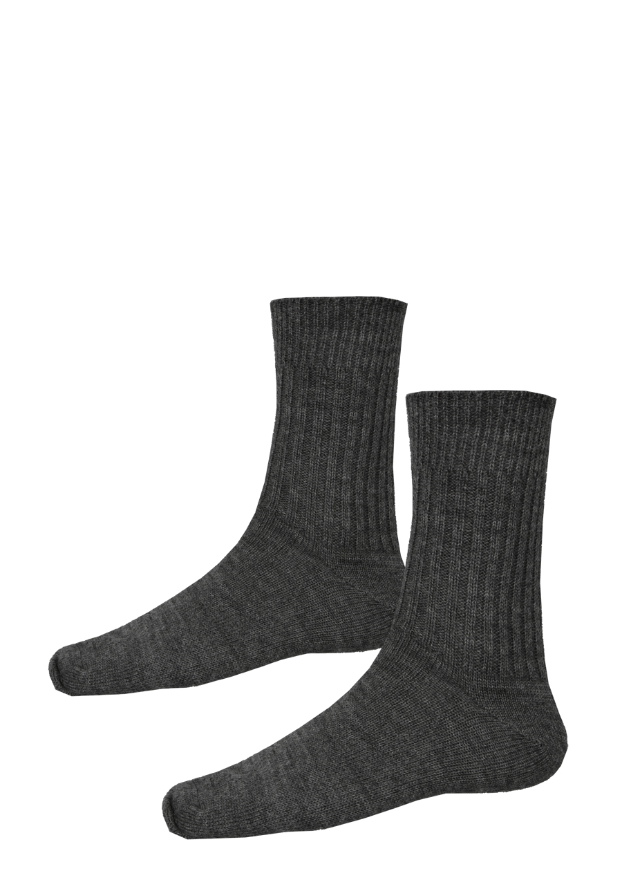 Produktbild f�r 'HIRSCH NATUR Socken Schurwolle Strick dunkelgrau'