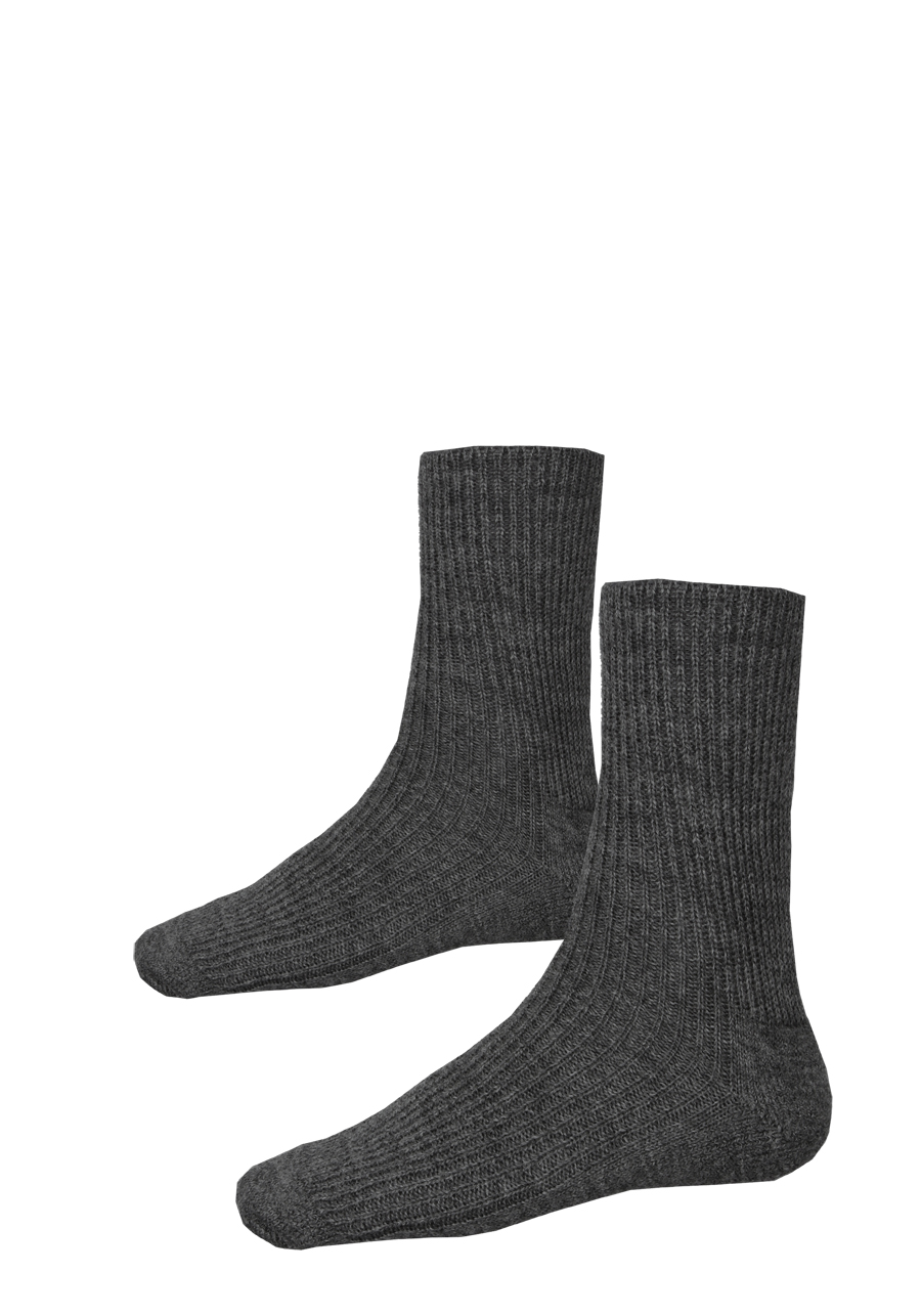 Produktbild f�r 'HIRSCH NATUR Socken Schurwolle Strick dunkelgrau'