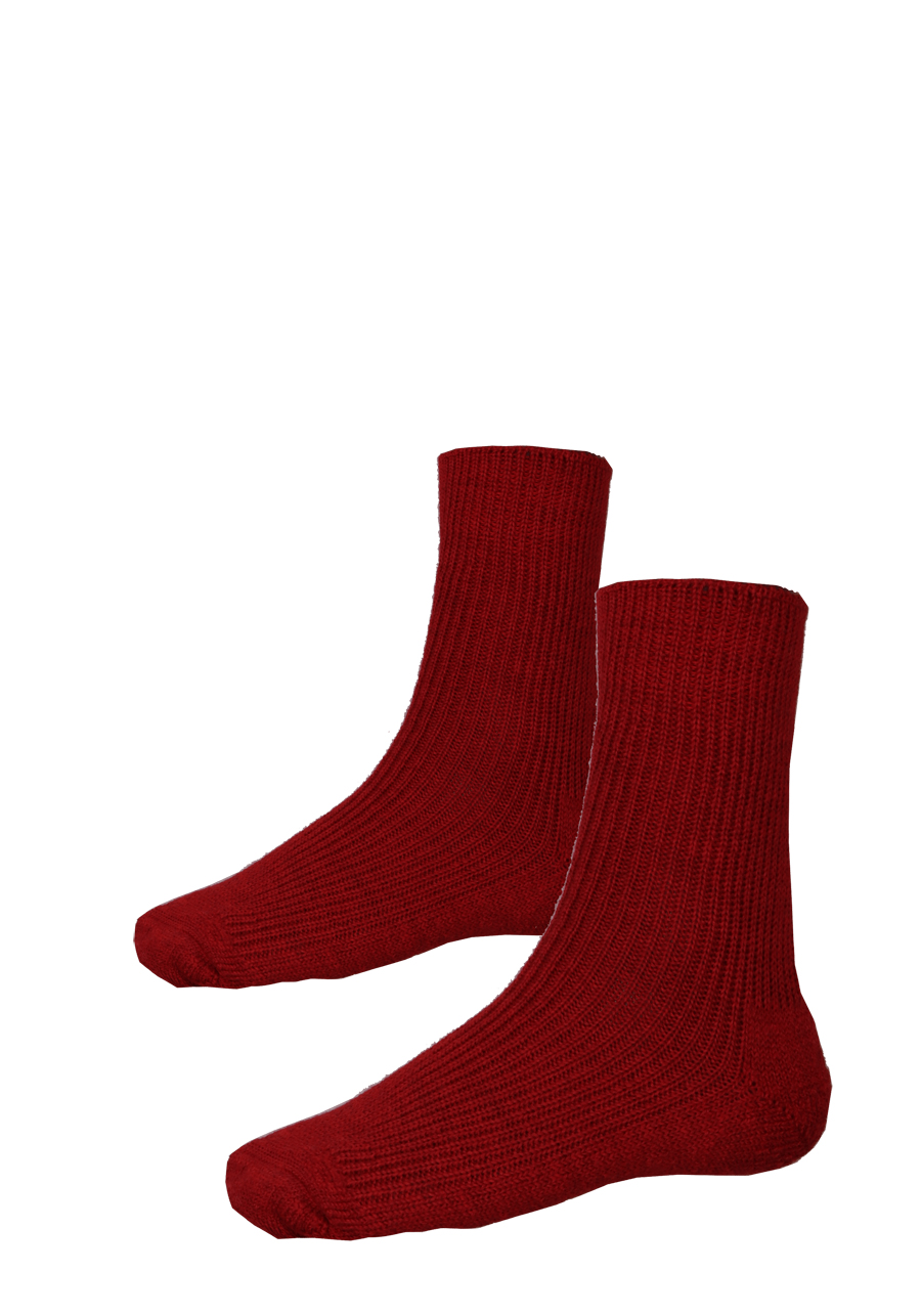 Produktbild f�r 'HIRSCH NATUR Socken Schurwolle Strick dunkelrot'
