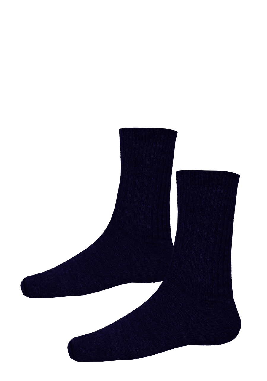 Produktbild f�r 'HIRSCH NATUR Socken Schurwolle Strick nachtblau'