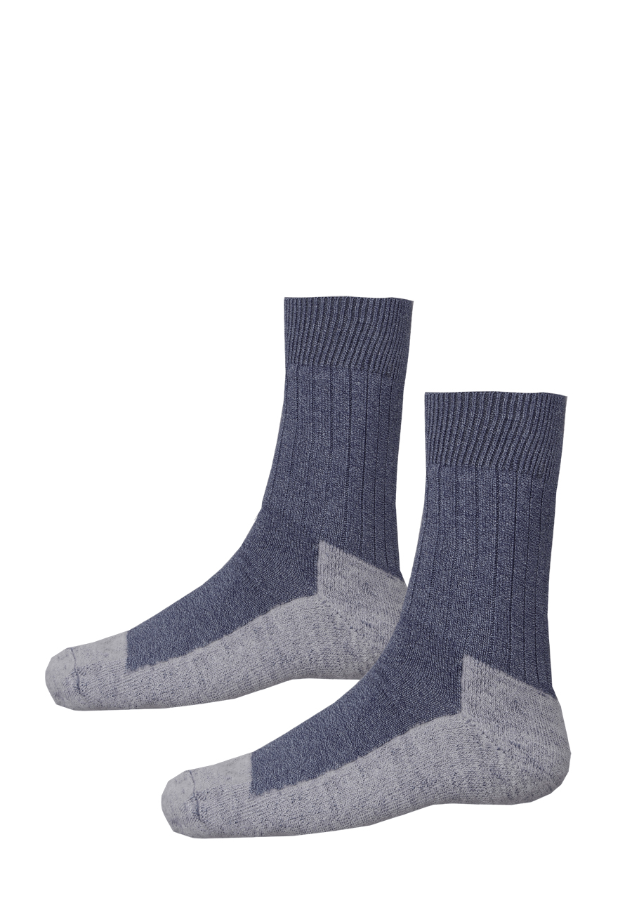 Produktbild f�r 'HIRSCH NATUR Socken TREKKIES Walkfilzsohle Strick hellblau'