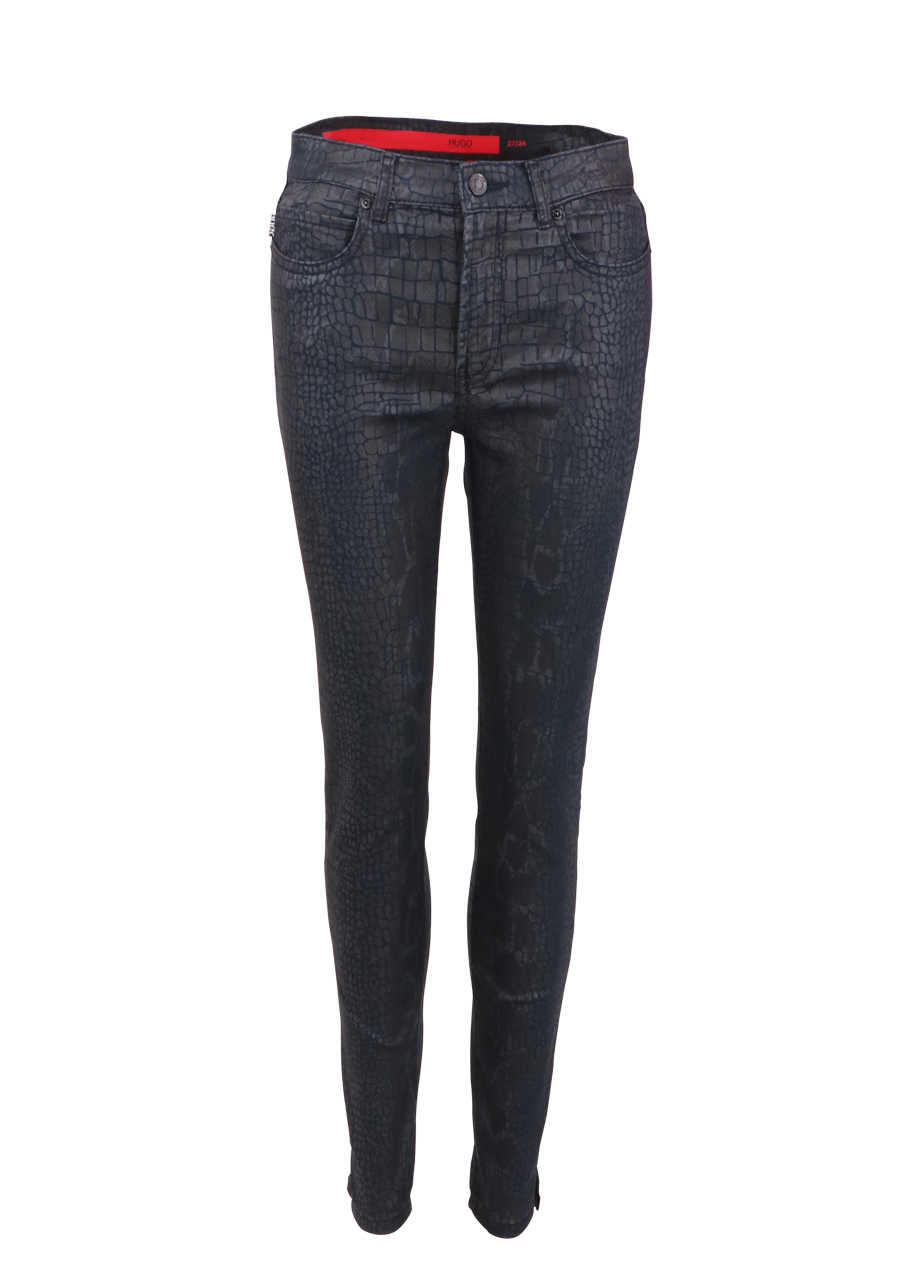Produktbild fr 'HUGO Hose CHARLIE/8_CROPPED Schlangenprint Muster schwarz'