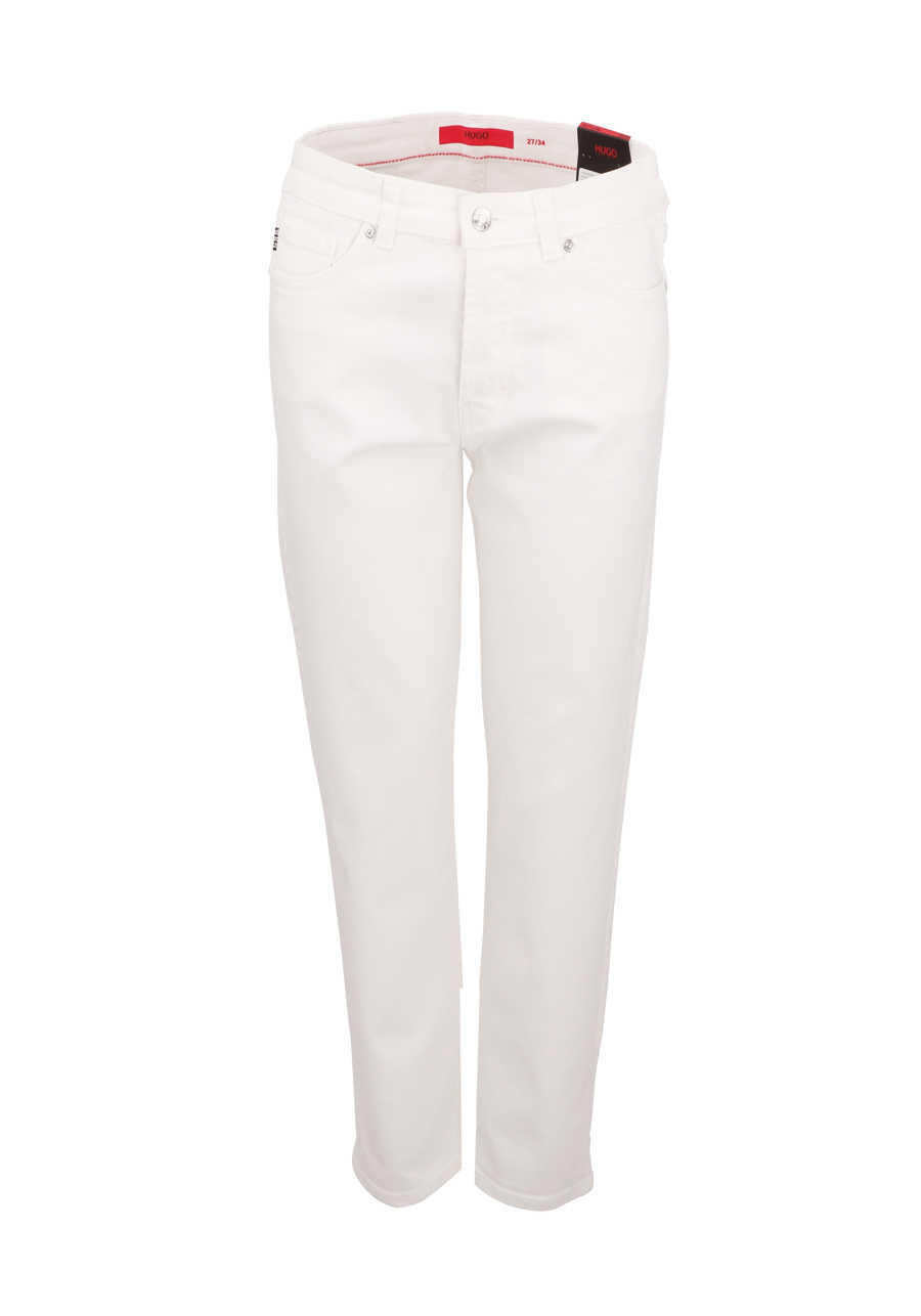 Produktbild fr 'HUGO Straight Jeans GWINDY Knopfleiste 5-Pocket ecru'