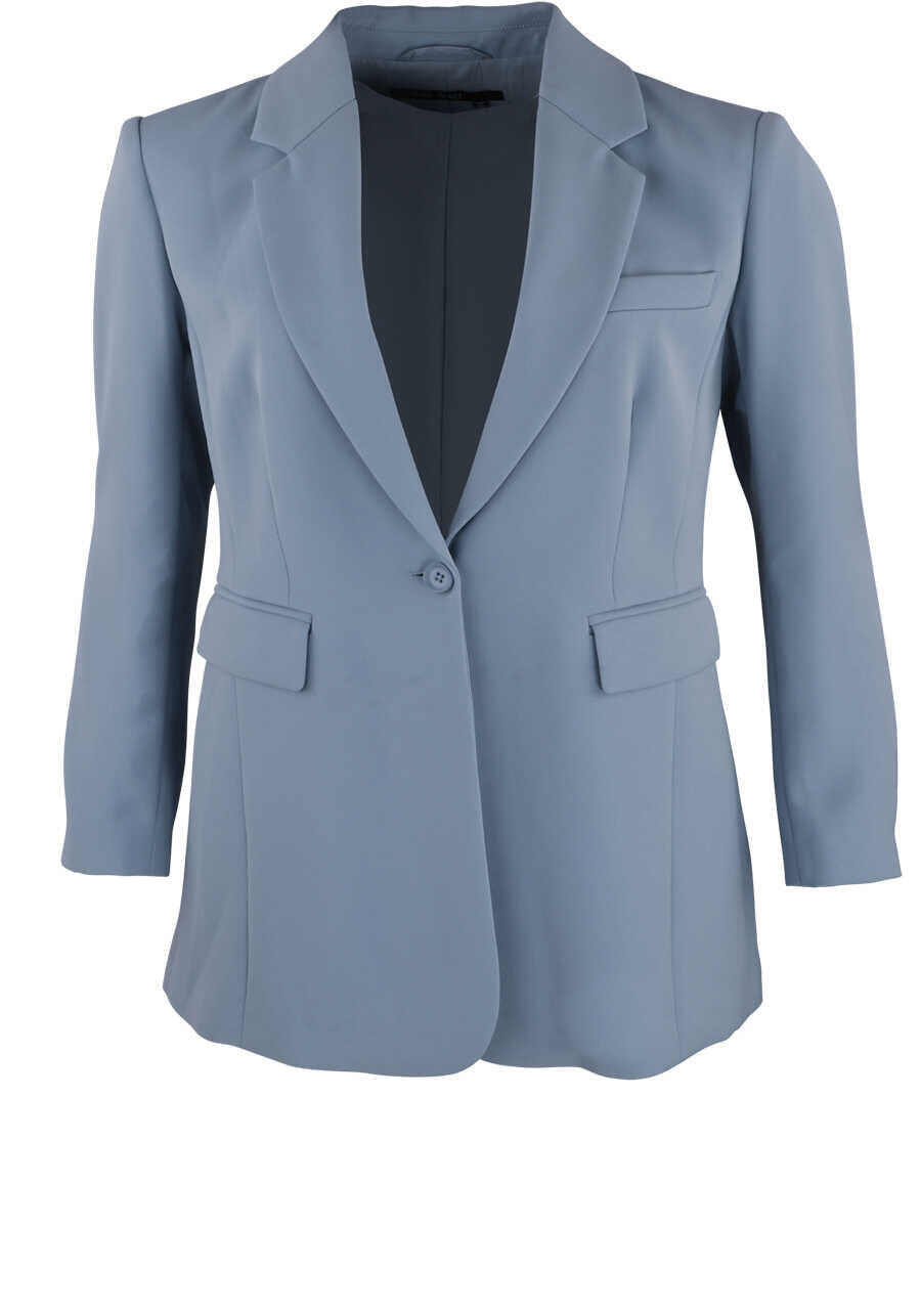 Produktbild f�r 'MARC AUREL Blazer Langarm Reverskragen Pattentaschen Ziern�hte hellblau'
