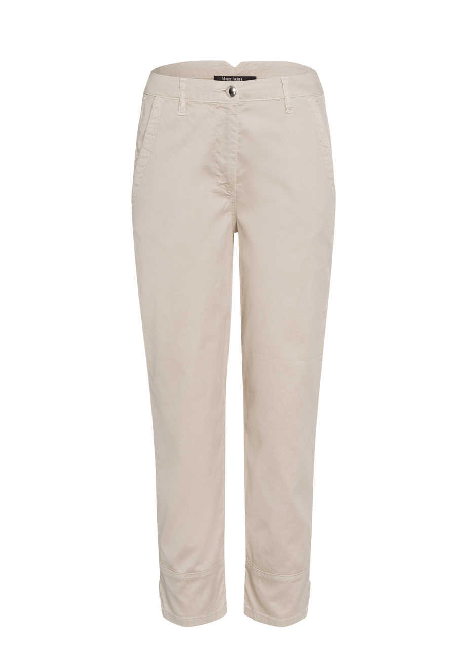 Produktbild fr 'MARC AUREL Damen 7/8 Hose Straight Zierstreifen Uni beige'
