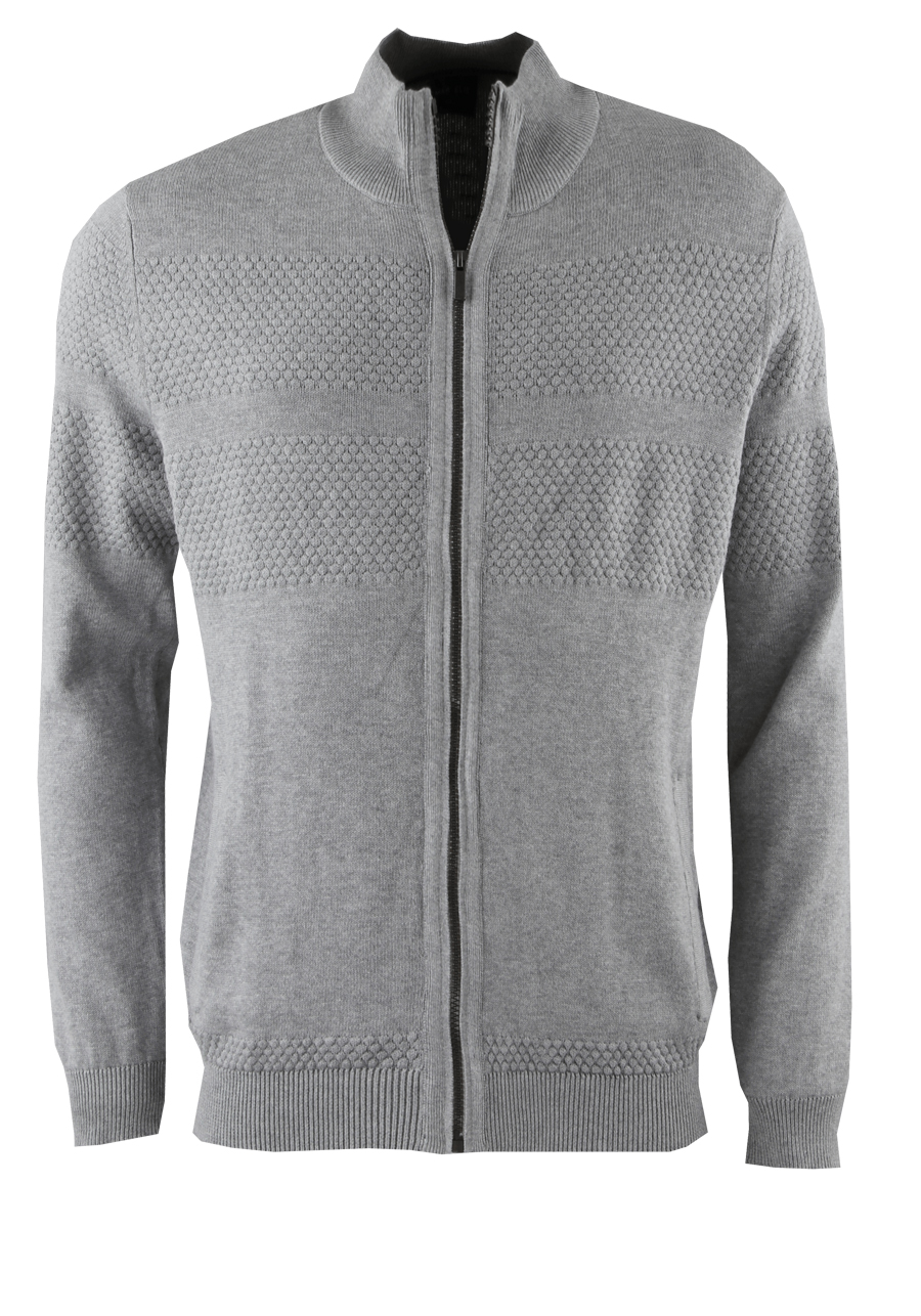 Produktbild fr 'MARVELIS Casual Strickjacke Langarm Reiverschluss grau'