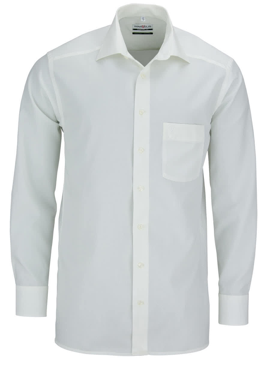 Produktbild f�r 'MARVELIS Comfort Fit Hemd New Kent Kragen Langarm Popeline beige'