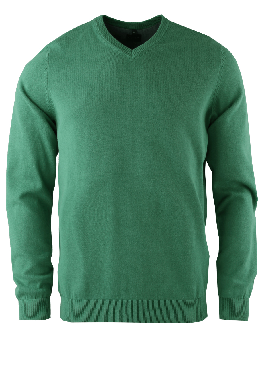 Produktbild f�r 'MARVELIS Strick Pullover Langarm V-Ausschnitt smaragtgr�n'
