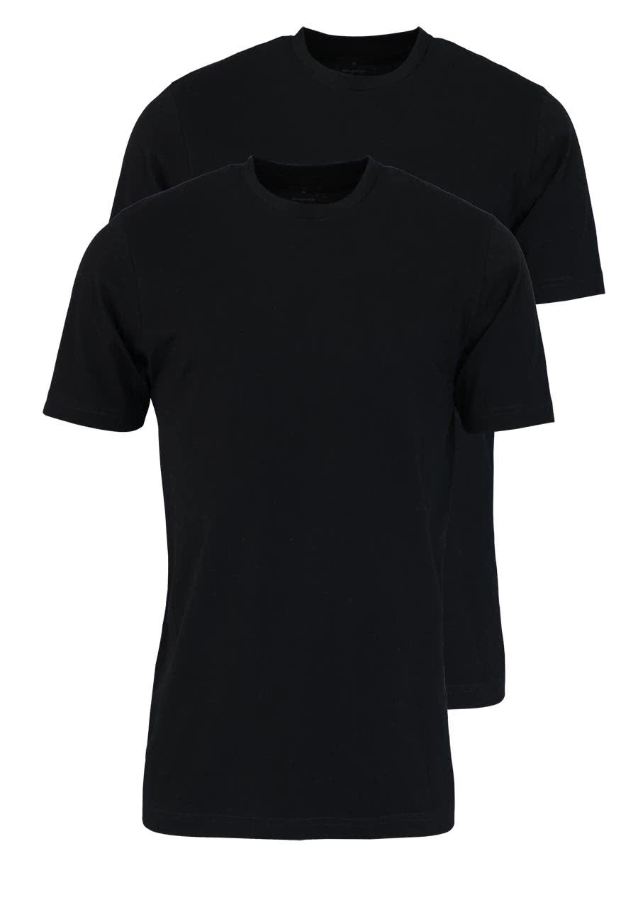 MARVELIS T-Shirt Doppelpack Rundhals schwarz