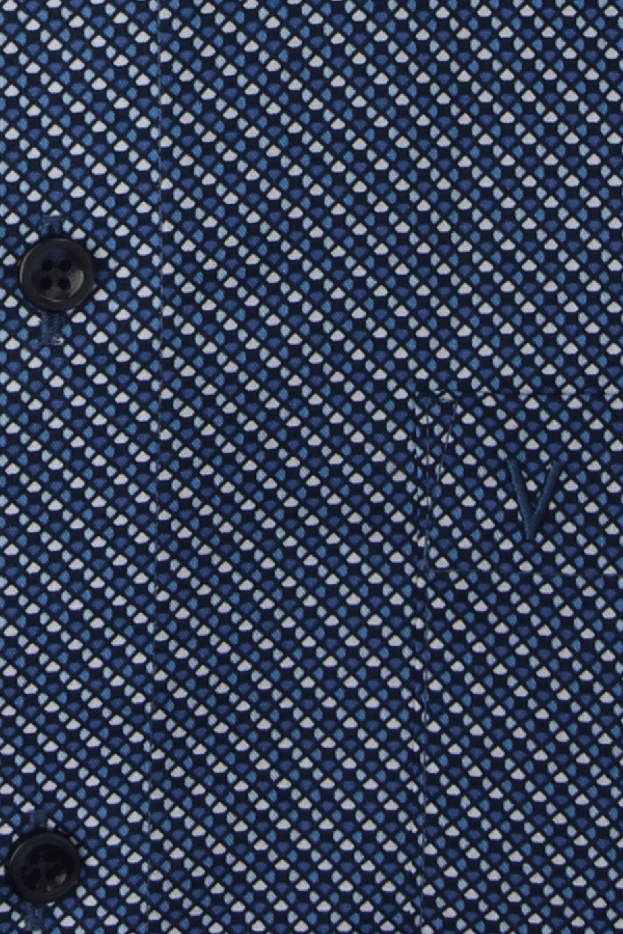 Produktbild fr 'MARVELIS Modern Fit Hemd extra langer Arm New Kent Kragen Muster dunkelblau'