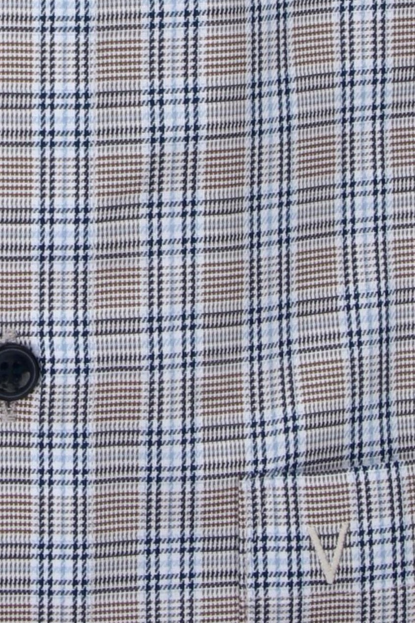 Produktbild fr 'MARVELIS Comfort Fit Hemd Langarm New Kent Kragen Karo blau'
