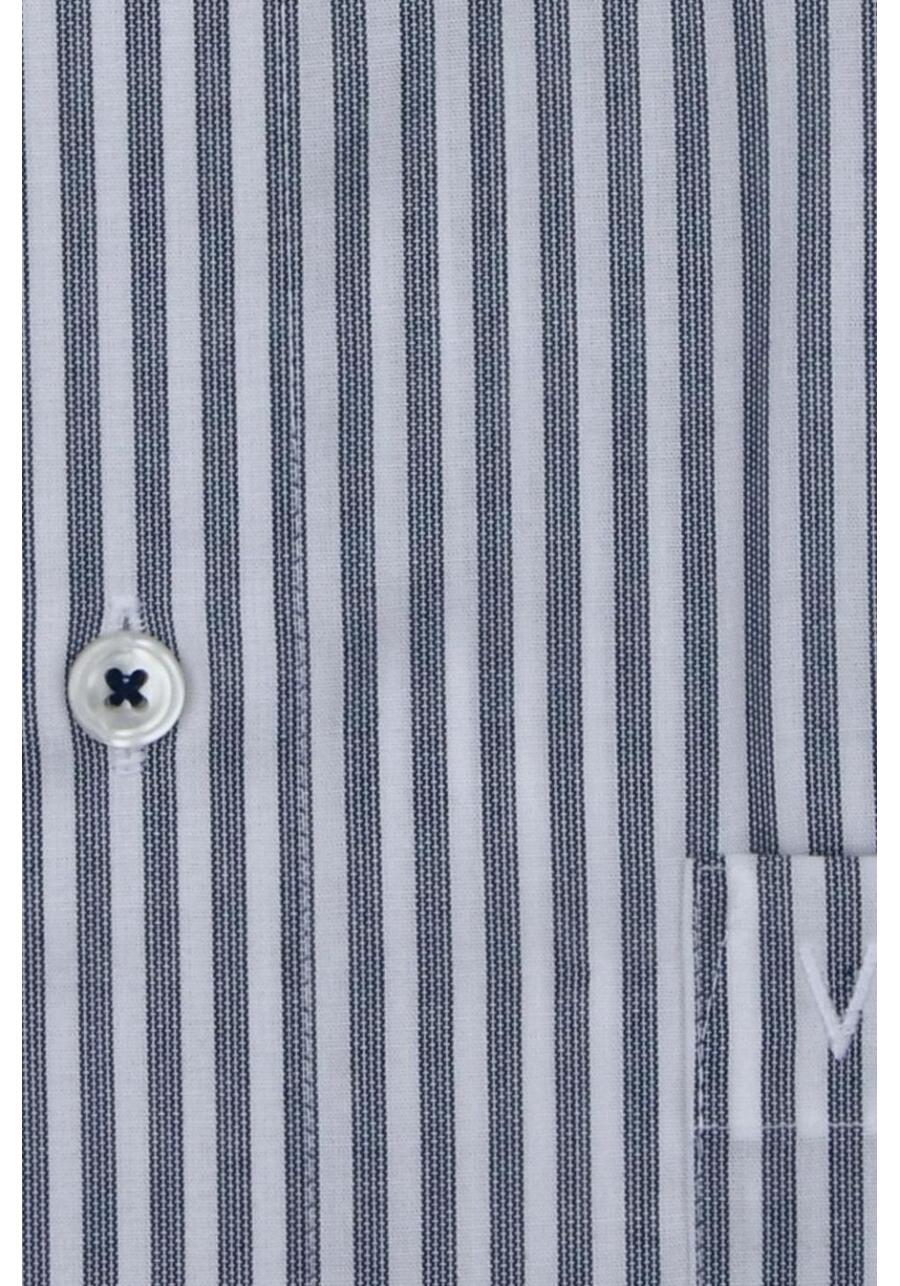 Produktbild fr 'MARVELIS Modern Fit Hemd extra langer Arm New Kent Kragen Streifen blau'