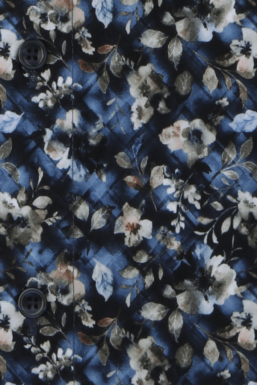 Produktbild f�r 'MARVELIS Modern Fit Hemd Langarm New Kent Kragen Blumenmuster dunkelblau'