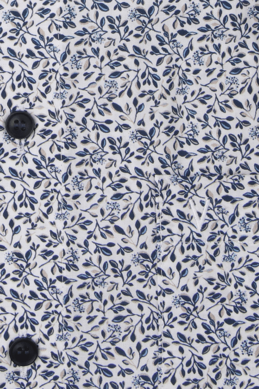 Produktbild f�r 'MARVELIS Modern Fit Hemd extra langer Arm New Kent Kragen Blumenmuster wei�'