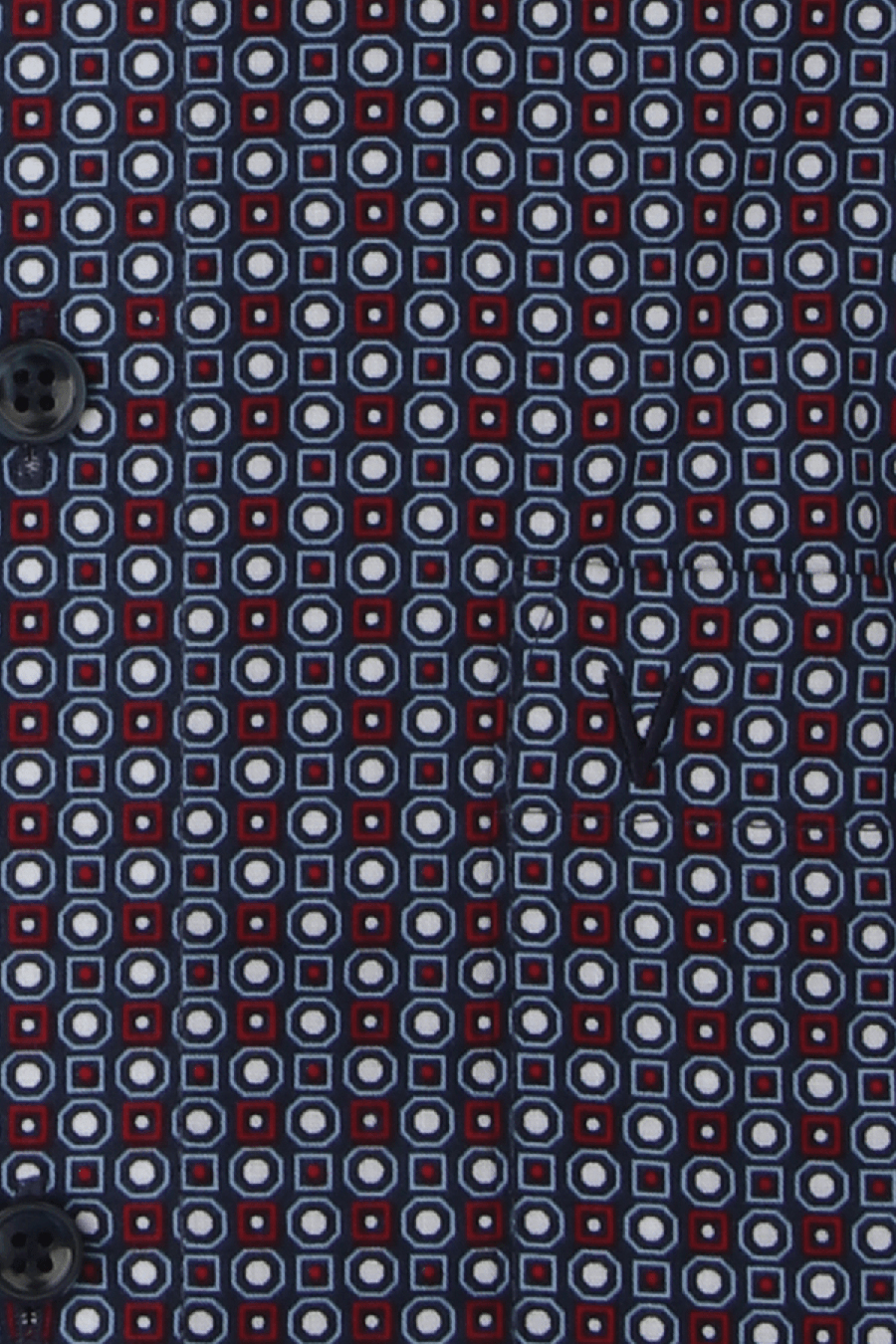 Produktbild fr 'MARVELIS Modern Fit Hemd extra langer Arm New Kent Kragen Muster blau'